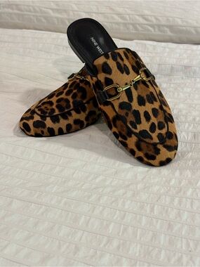 Nine West Leopard-Print Mules